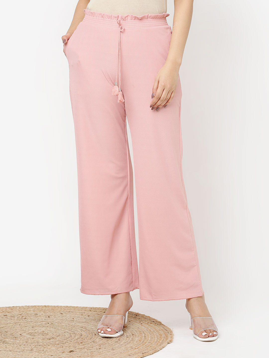Buy Buy That Trendz M to 4XL Cotton Viscose Loose Fit Flared Wide Leg  Palazzo Pants for Women Rani Pink Light Skin Combo Pack of 2 Medium at  Amazon.in